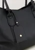 Black Triple Compartment Tote Bag - One Size Image 4