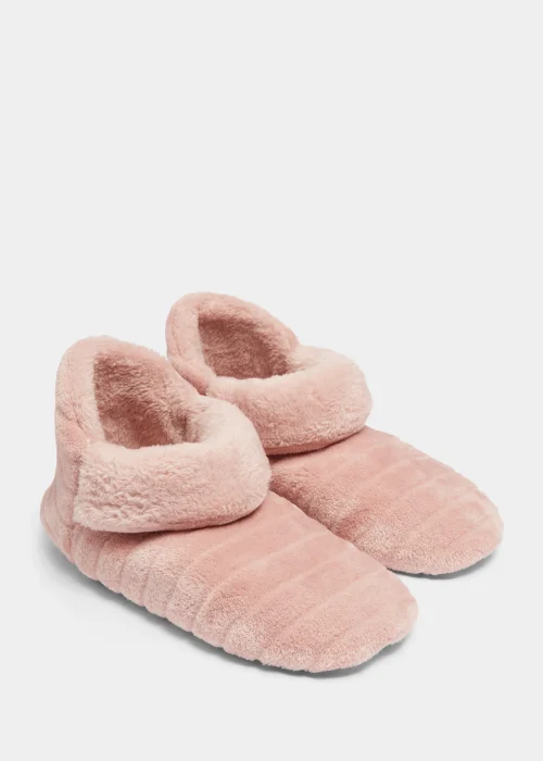 Pink Turnover Boot Slippers - Small Image 1