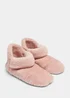 Pink Turnover Boot Slippers - Small Image 1