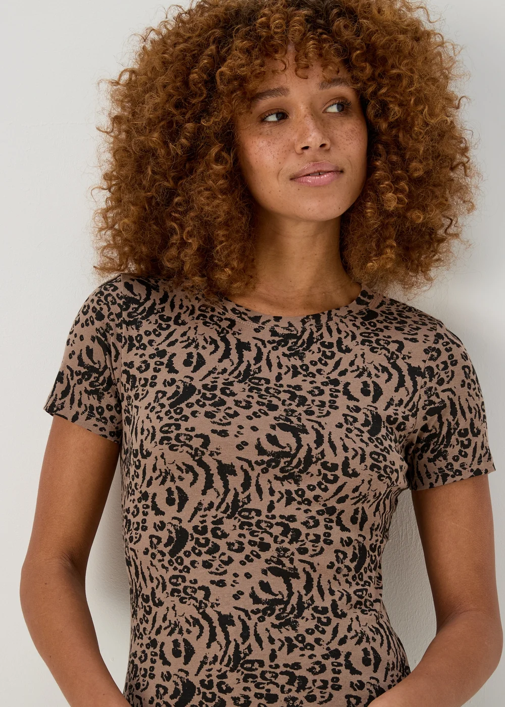 Brown Animal Print T-Shirt - 8 Image 3