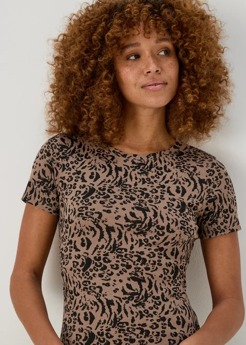 Brown Animal Print T-Shirt - 8 Image 3