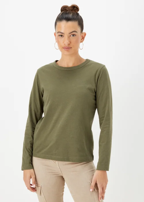 Khaki Long Sleeve T-Shirt - 8 Image 1