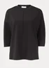 Black Ponte 3/4 Sleeve Top - Size 8 Image 5
