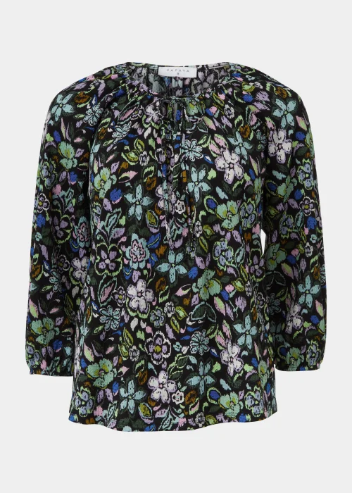 Green Print Textured Boho Top - Size 8 Image 5