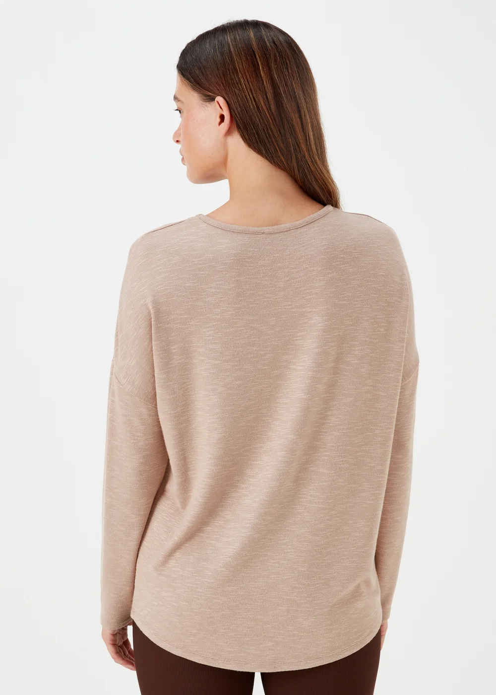 Brown Crew Neck Top - S Image 2