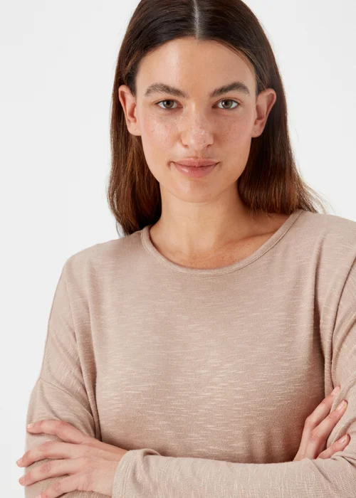 Brown Crew Neck Top - S Image 3