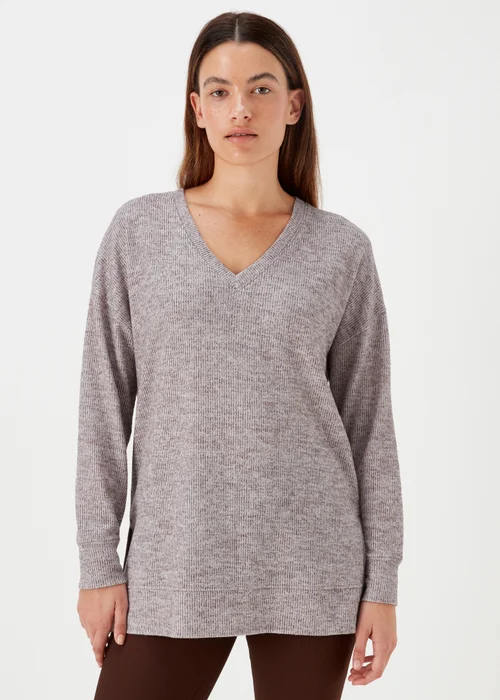 Beige V-Neck Top - S Image 1