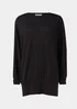 Black Longline Top - Small Image 5