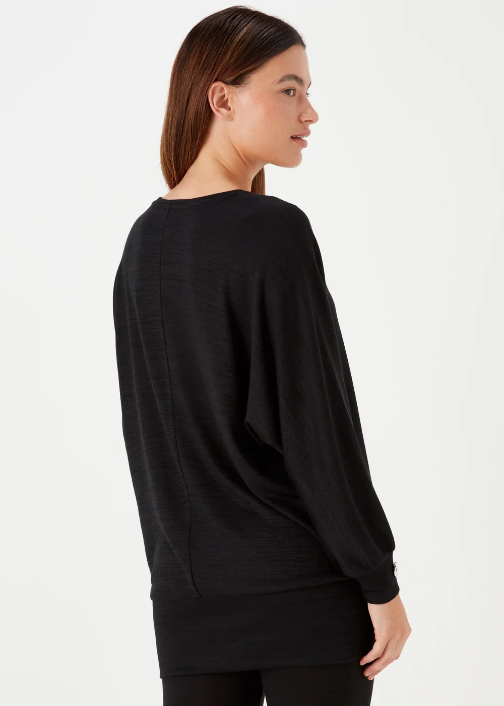 Black Longline Top - Small Image 2
