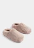 Mink Faux Fur Mule Slippers - Small Image 1