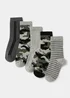 Boys 5 Pack Camo Ankle Socks (Younger 6-Older 6.5) - Sizes 9-12 Image 1