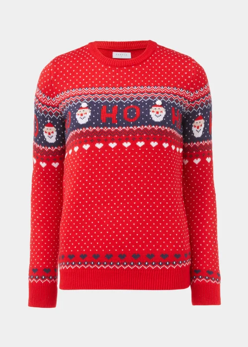 Red Christmas Santa Knitted Jumper - XS Image 5
