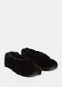Black Faux Fur Ballet Flats - Size 3 Image 1