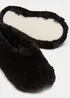 Black Faux Fur Ballet Flats - Size 3 Image 2