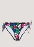 Black Animal Print Triangle Bikini Bottoms - Size 8 Image 4