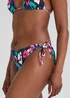Black Animal Print Triangle Bikini Bottoms - Size 8 Image 3