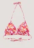 Orange Tie Dye Triangle Bikini Top - Size 8 Image 1