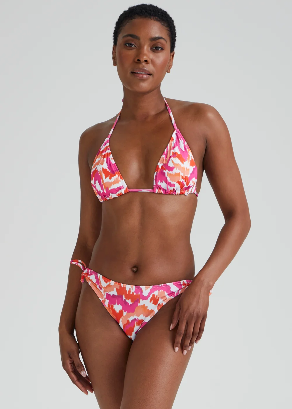Orange Tie Dye Triangle Bikini Bottoms - Size 8 Image 1