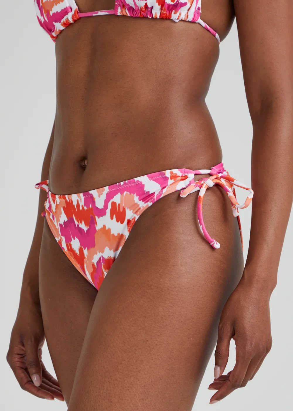 Orange Tie Dye Triangle Bikini Bottoms - Size 8 Image 3