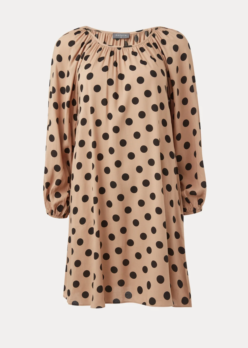 Brown Spot Print Viscose Mini Dress - 8 Image 5