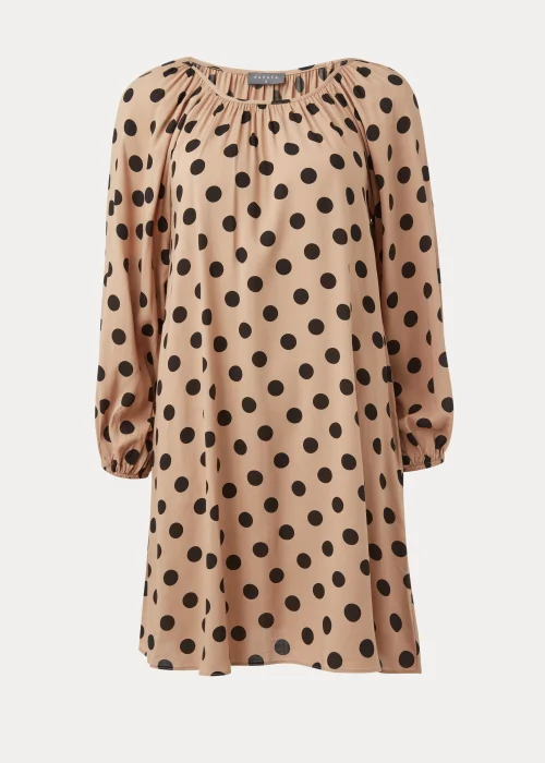 Brown Spot Print Viscose Mini Dress - 8 Image 5