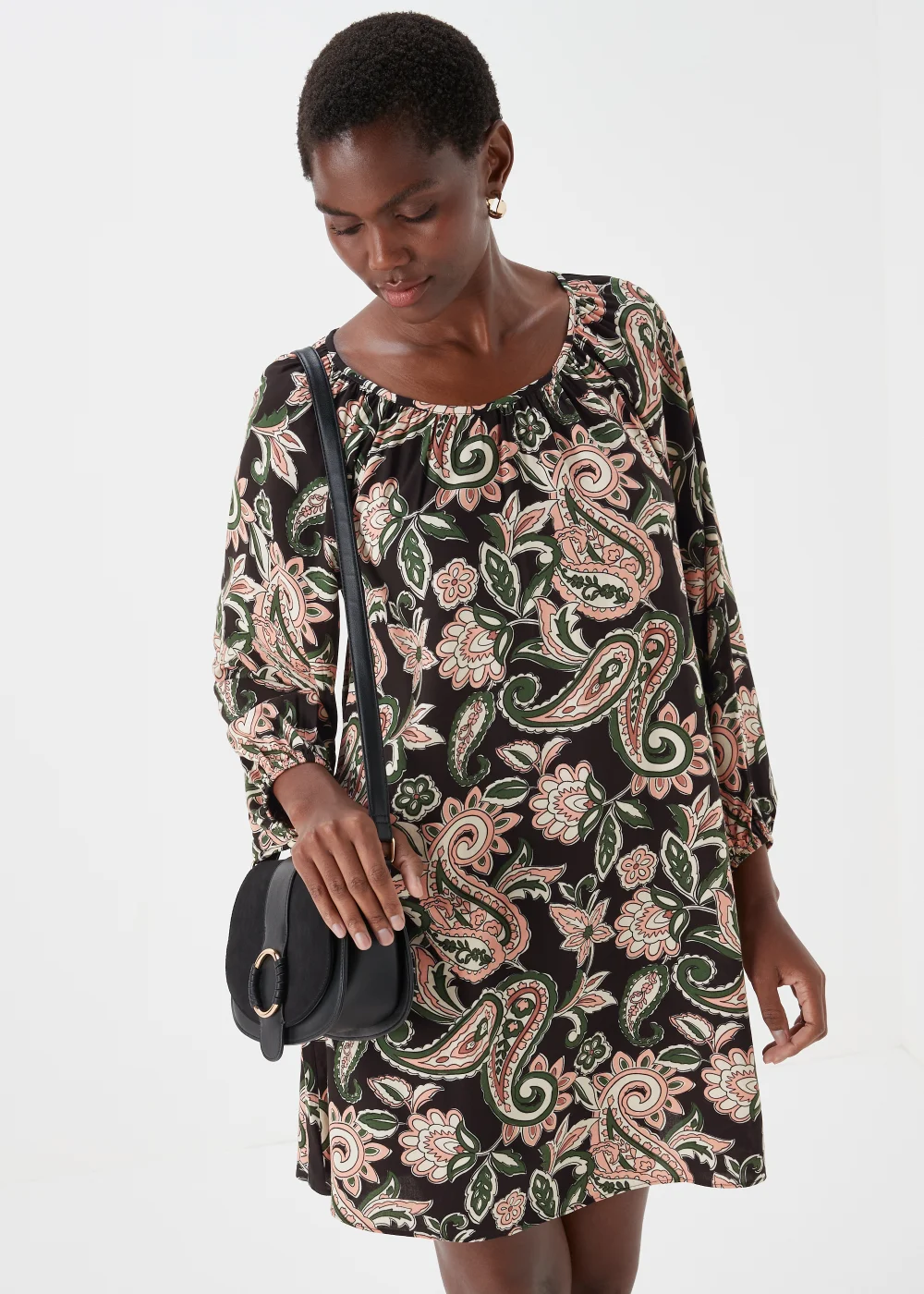 Multicoloured Floral Print Viscose Mini Dress - 8 Image 4