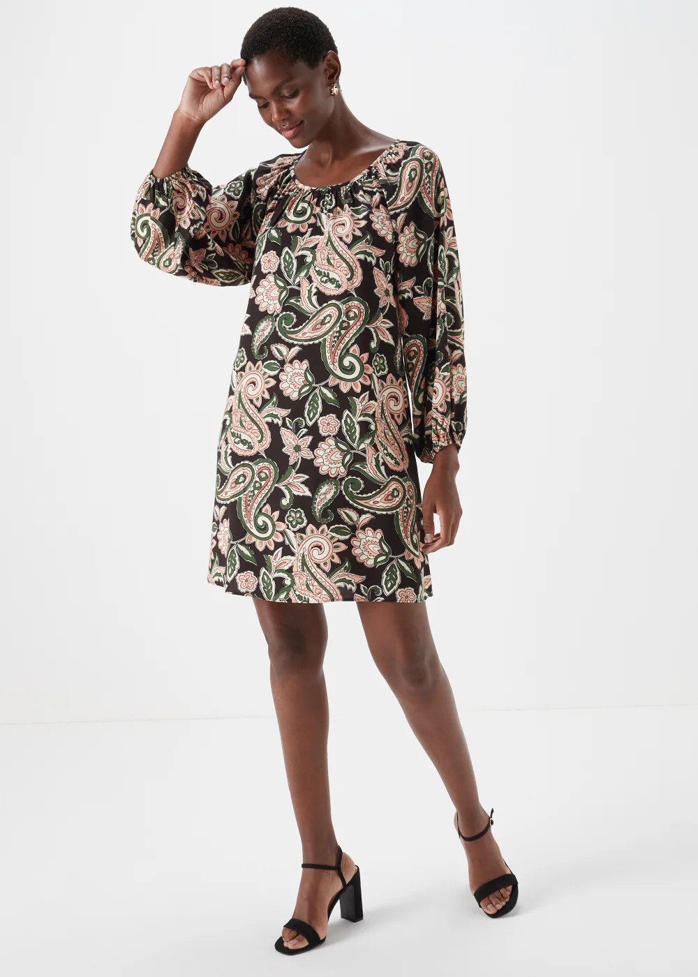 Multicoloured Floral Print Viscose Mini Dress - 8 Image 1