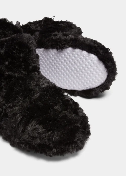 Black Short Boot Slippers - Small Image 2