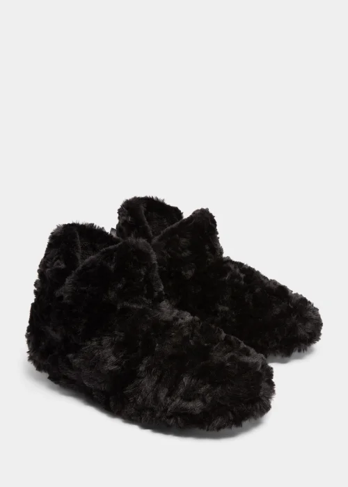 Black Short Boot Slippers - Small Image 1