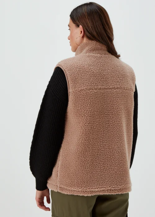 Beige Borg Gilet - S Image 2