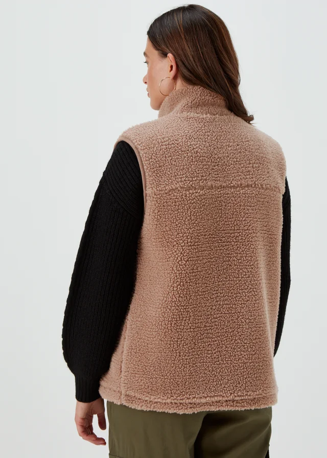 Beige Borg Gilet