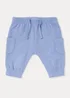 Baby Blue Cargo Joggers (Newborn-18mths) - Newborn Image 1