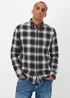 Black Check Long Sleeve Shirt - Small Image 1