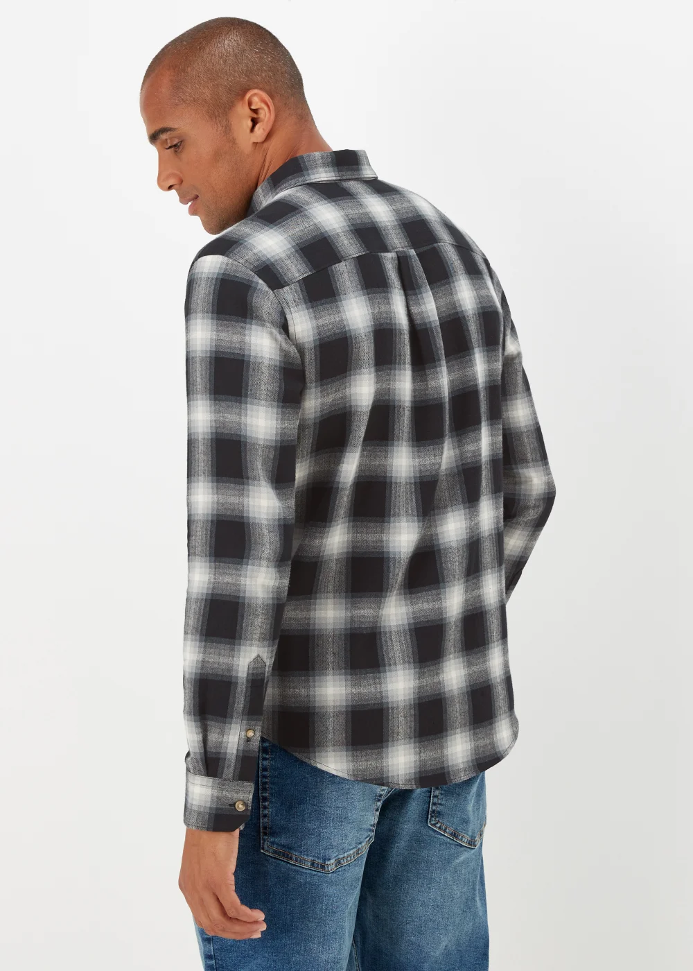 Black Check Long Sleeve Shirt - Small Image 2
