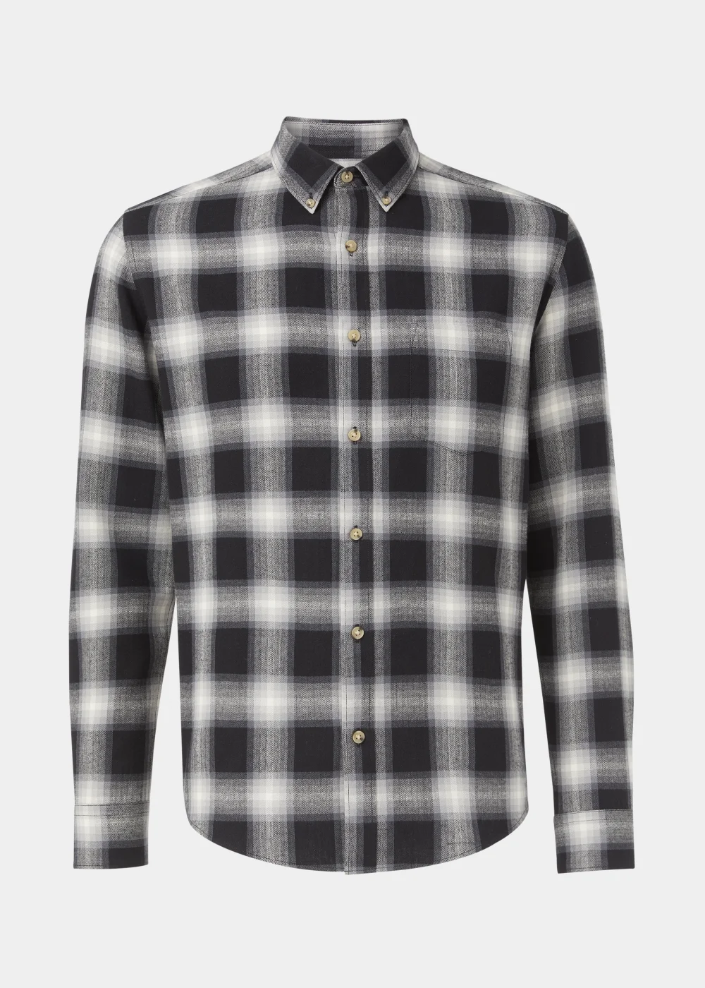 Black Check Long Sleeve Shirt - Small Image 5