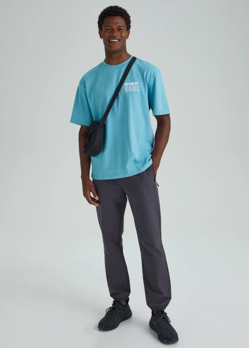 US Athletic Teal NYC Embroidered T-Shirt - Extra small Image 4