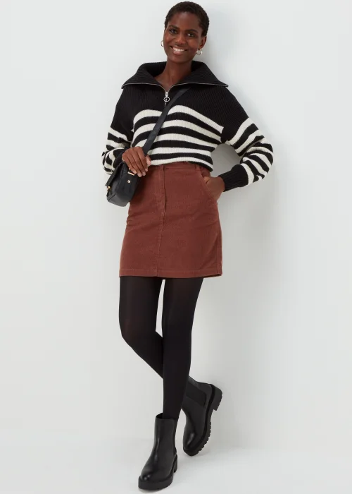 Papaya Petite Brown Cord Skirt - 6 Image 4