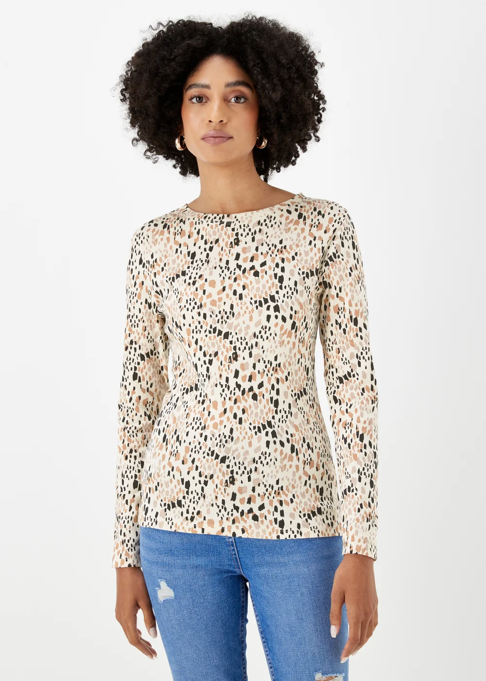 Beige Mark Maker Long Sleeve T-Shirt - 8 Image 1