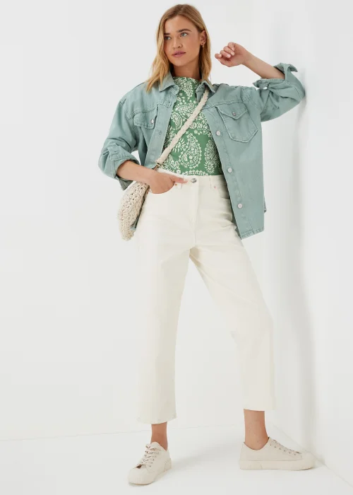 Green Paisley Long Sleeve T-Shirt - Size 8 Image 4