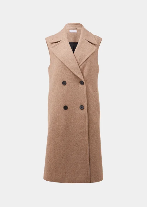 Oatmeal Sleeveless Overcoat - 8 Image 5