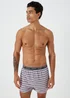 5 Pack Multicoloured Plain & Print Loose Fit Boxers - Small Image 2