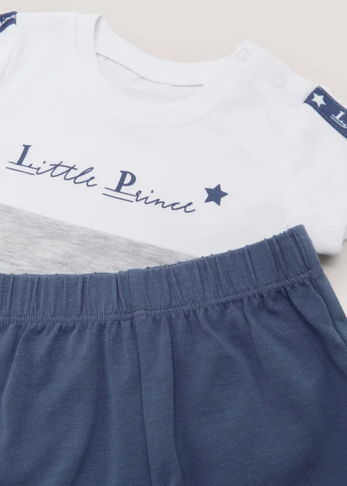 Baby Blue T-Shirt & Shorts Set (Newborn-23mths) - Age 0 - 3 Months Image 2