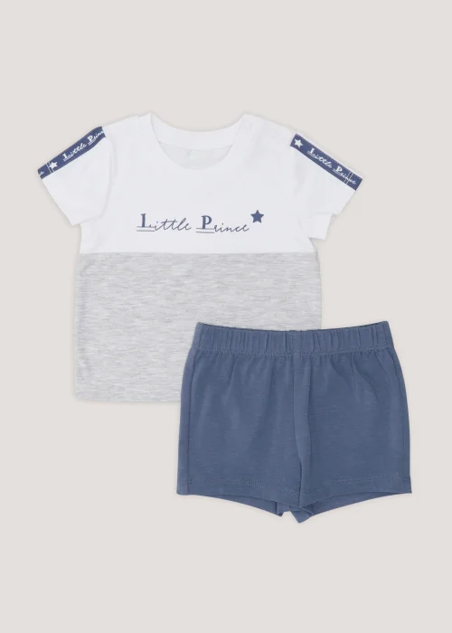 Baby Blue T-Shirt & Shorts Set (Newborn-23mths) - Age 0 - 3 Months Image 1
