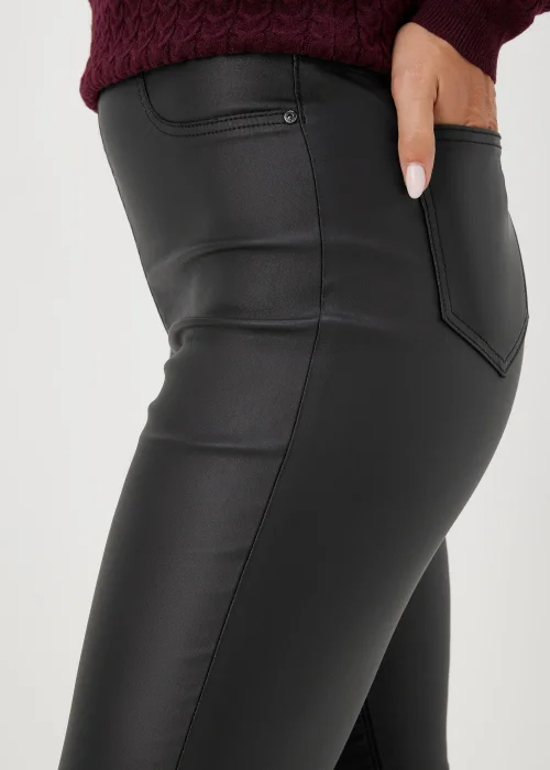Rosie Black Coated Jeggings - 8 Image 3
