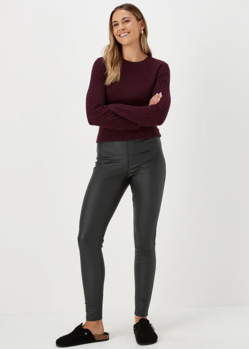Rosie Black Coated Jeggings - 8 Image 4