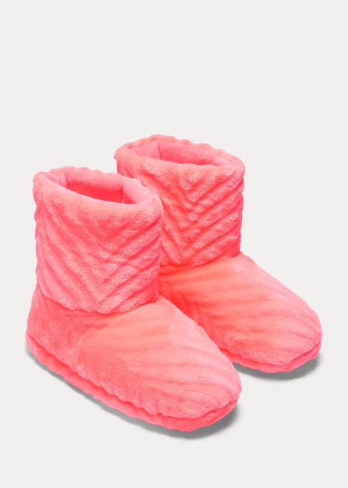 Girls Pink Boot Slippers (Younger 13-Older 5) - Size 3 Image 1