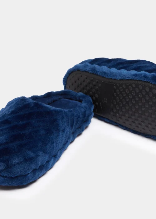 Boys Navy Mule Slippers (Younger 13-Older 6) - Size 1 Image 2