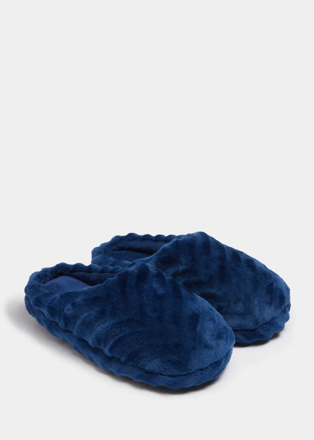 Boys Navy Mule Slippers (Younger 13-Older 6) - Size 1 Image 1