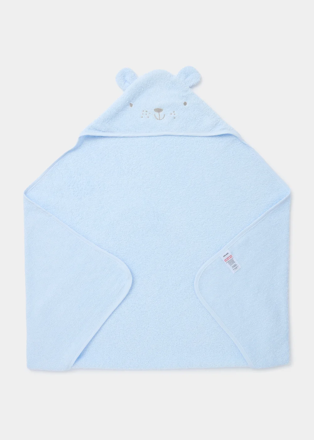 Blue Bear Hooded Baby Towel - One Size Image 2