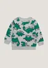 Boys Grey Marl Dinosaur Sweatshirt (9mths-6yrs) - 9-12 months Image 1